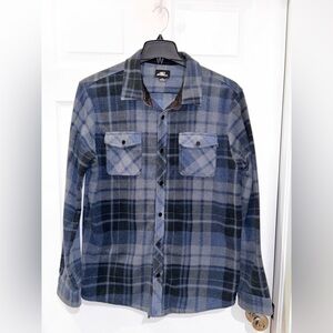 O'Neill Voyager Men’s Cotton Flannel Shirt Blue SZ L​​​